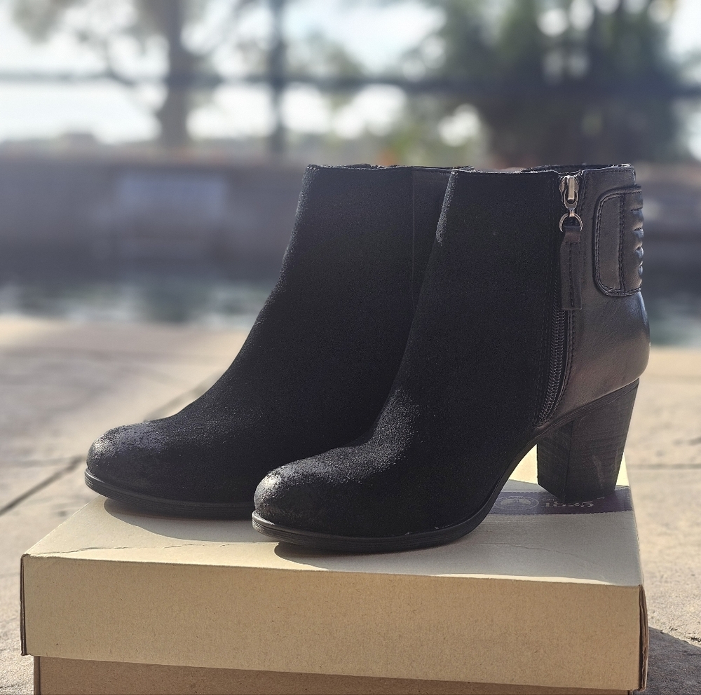 Clarks Black Ankle Boots
